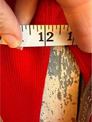 Abercrombie & Fitch ribbed knit red mini dress chest cutout size small bodycon thumbnail 5