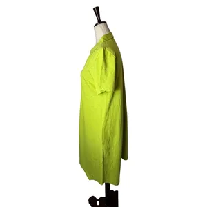 Soft Surroundings Shirt Dress Womens Medium Petite Green Artsy Boho Neon‎ Knit thumbnail 7