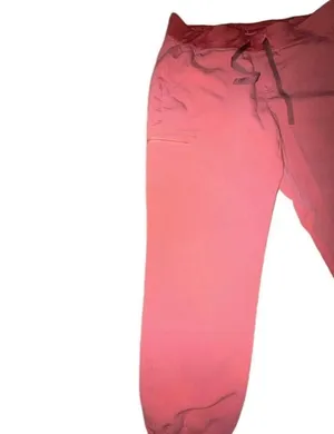 FIGS Women's Zamora High-Rise Jogger Scrub Pants Pulmonary Pink FIGS Zamora jogger scrub pants in Pulmonary Pink. High-rise waist with drawstring. Jogger cut with zippered cargo pocket. Pre-owned with no visible wear. thumbnail 2