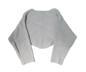 Tan Shrug Sweater Gray thumbnail 1