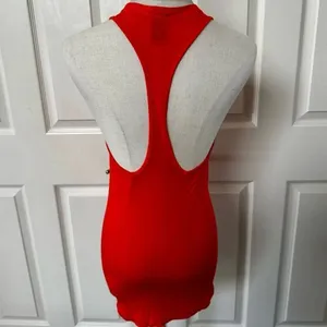 free people orange long tank top thumbnail 4