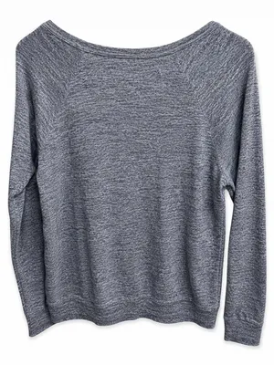Abercrombie & Fitch Gray Floral Lace Sweatshirt Pullover Top Medium Y2K thumbnail 3