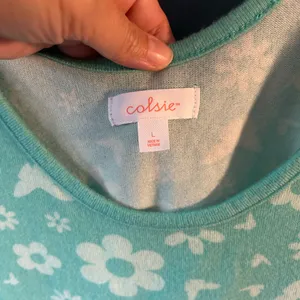 Colsie Mint Floral Soft Cotton PJ Summer Top | Women’s Size Large (New) thumbnail 2