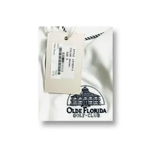 Peter Millar S White Golf Polo Shirt Olde Florida‎ Logo Performance Stretch Top thumbnail 6