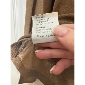 Commense Brown Boatneck Long Sleeve Blouse‎ Slinky Size L thumbnail 5