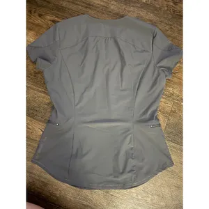 Grey's Anatomy Edge Women's V Neck Scrub Top Short‎ Sleeve Zip Pockets Size M thumbnail 2