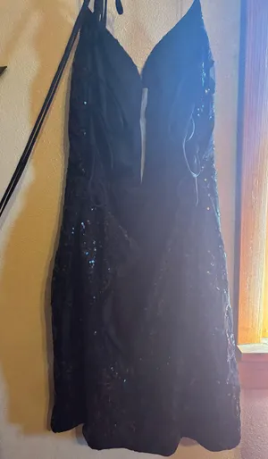Black Sparkle Homecoming Dress thumbnail 3