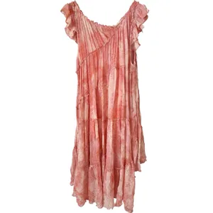 Anthropologie Asymmetric Hanky Tunic Tiered Chiffon Dress Size Small thumbnail 4