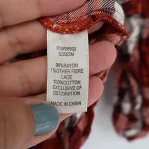 Krazy Kat Button-Down Women XL Red Plaid Crochet Lace Back Excellent thumbnail 4