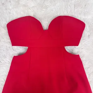 NBD Strapless Red Cutout Mini Dress XS Party Cocktail Sexy Formal Homecoming New thumbnail 5