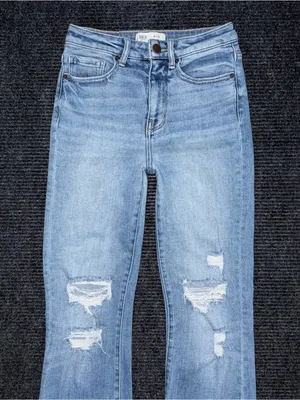 Buckle BKE Billie Slim Fit High Rise Bootcut Stretch Jeans 26 x 31.5 Distressed thumbnail 3
