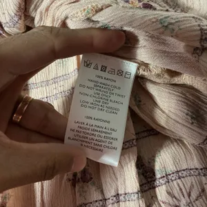 Kimchi Blue Cottagecore Pink Smocked Boho Floral Peasant Midi Dress S OB480474‎ thumbnail 6