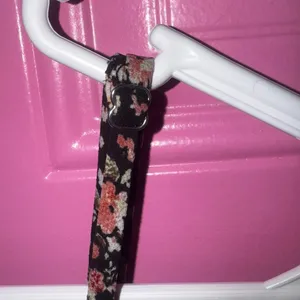 Privy Black Floral Peekaboo‎ Waist Dress with Adjustable Straps thumbnail 3