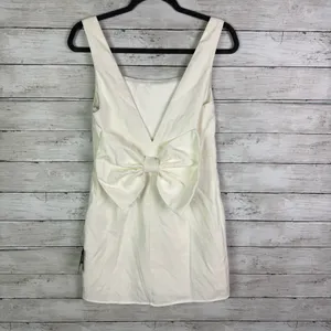 Lulus Blissfully Beaming White Sleeveless Bow Mini Dress White Size Medium thumbnail 5