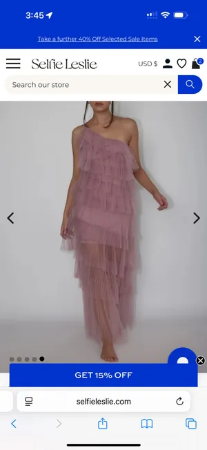 Tulle maxi dress selfie Leslie thumbnail 3
