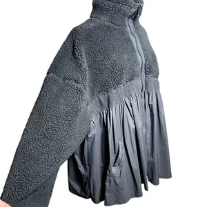 FREE PEOPLE Movement Ain’t She Lovely Mixed Media Fleece Jacket thumbnail 5