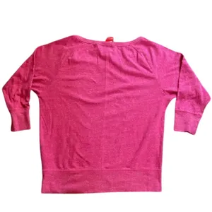Nike Women’s Size M Pink Long Sleeve Tee Shirt Big Swoosh Logo Athletic Top thumbnail 4