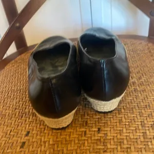 Ros Hommerson Envy black leather espadeille wedge heel 9 thumbnail 7