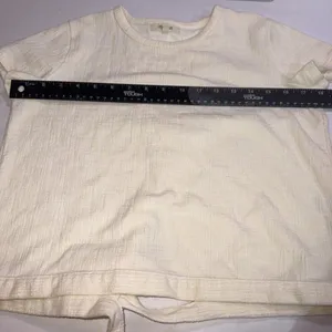Madewell XS Cotton Blend Lightweight‎ Preppy Slash Tie Back Top thumbnail 9
