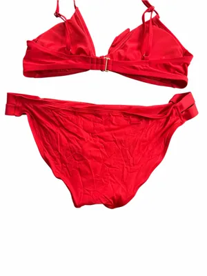 Kona Sol Women's Red Front Tie Bikini Two Piece Swimsuit Set Size XL thumbnail 6