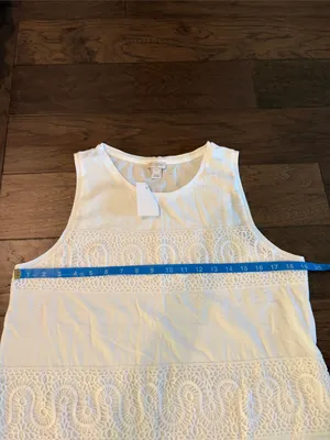 New With Tags JCrew White Knit Sleeveless Top Sz M thumbnail 5