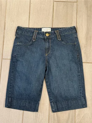 Levi's Dark Blue Denim High-Rise Bermuda Shorts thumbnail 2