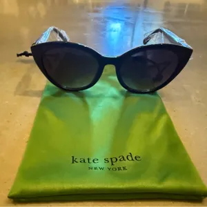 Kate Spade Black Sunglasses with Green Pouch thumbnail 1