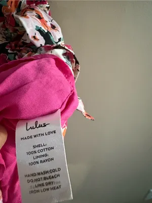 Lulus Gorgeous Garden Pink Floral One-Shoulder Faux-Wrap Mini Dress Size XL NWT thumbnail 10