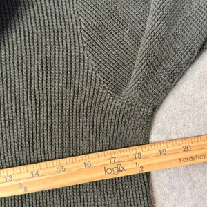 Ralph Lauren Green Waffle Knit Cowl Neck Sweater Women Size‎ M Minimalist thumbnail 9