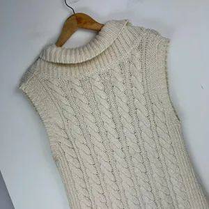 Eddie Bauer Cable Knit Sweater Vest Cardigan Sz Large Wool Blend Button Front thumbnail 11
