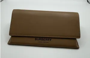 Burberry Tan Leather‎ Triangular Sunglasses Case with Dust Bag London England thumbnail 1