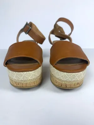 Universal Thread Womens Wedge Sandals 6.5 Brown Platform Espadrille Ankle Strap thumbnail 8