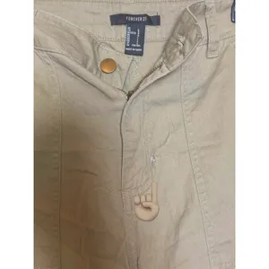 Forever 21 Cargo Pants Khaki Baggy Size Large NWT thumbnail 4