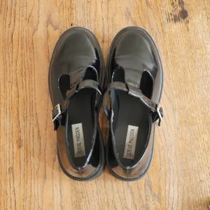 Steve Madden Women's Size‎ 8.5 Black Patent Platform Mary Jane Lug Sole Shoes thumbnail 4