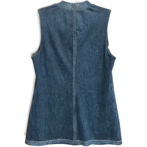 Rag & Bone Miramar Mockneck Top Petra‎ Blue Denim Print Stretch Mesh Tank S NWT thumbnail 3