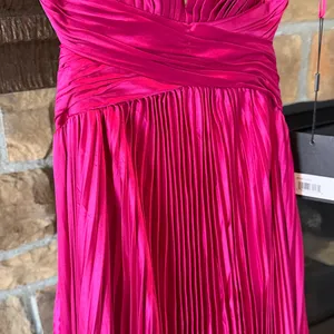 Mac Duggal Pleated Ruffle Cap Sleeve Cut Out Lace Up Gown NWT thumbnail 5