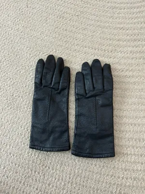 Vintage Black Leather Gloves thumbnail 3