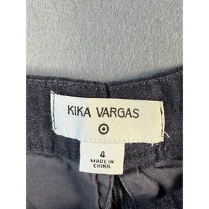 Kika Vargas x Target Womens Dark Wash Scalloped Wide Leg Denim Culottes Size 4 thumbnail 5