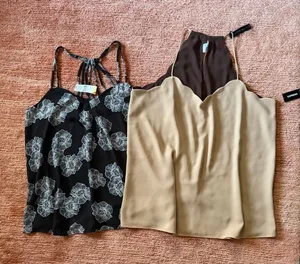 NWT Lot 2 Women’s Tops L Express Reversible Scallop Tank + Metaphor Floral thumbnail 1