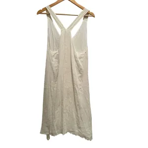 Tina Jo White Gauze Cotton Swing Dress Tunic‎ Medium NWT Boho Lagenlook Made USA thumbnail 2