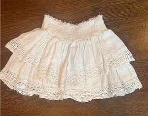 White Flowy Summer Mini Skirt thumbnail 1