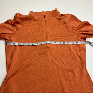 REI Co-op Womens Size Medium Orange Long Sleeve Athletic Top Quarter Zip Outdoor thumbnail 5
