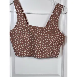 Thread & Supply Women Cropped Dot Tank Gold Rose sleeveless Size S thumbnail 2