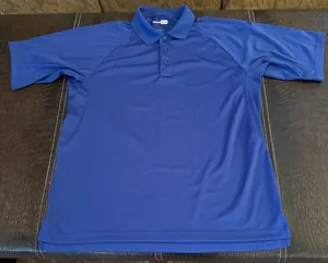 Corner Stone Shirt Men's Size Large Polo Royal Blue thumbnail 1