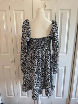 Abercrombie & Fitch Cottagecore Squareneck Long Sleeve Floral Dress Medium(Tall) thumbnail 3