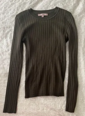 Ribbed Olive Green Shirt  thumbnail 1
