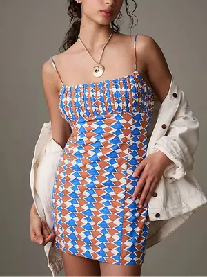 Anthropologie Maeve The Ophelia Sleeveless Linen Slim Mini Dress Sz 2 thumbnail 1