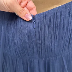 Revelry navy blue strapless chiffon tule maxi dress bridesmaid formal gown 8‎ thumbnail 4