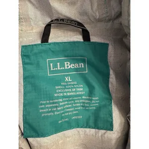 L.L. Bean Waterproof Shell Hoodie Parka Green Women's Size XL Outdoor Rain Coat thumbnail 3