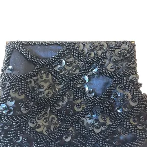 Vintage black beaded formal purse evening bag special occasion Holiday party thumbnail 8